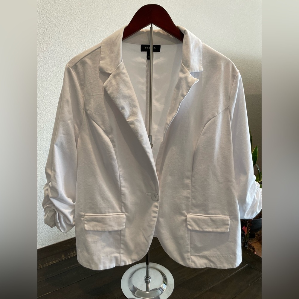 Torrid Women’s Size 1 Blazer  Business casual White 3/4 sleeve